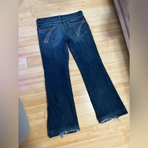 7 For All Mankind Dojo Flare Jeans White pocket